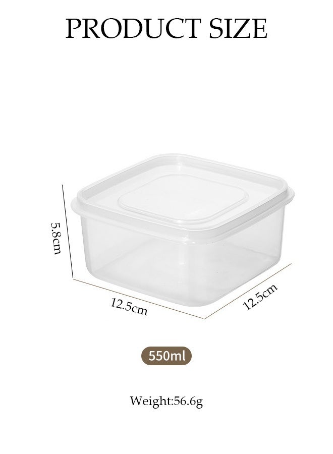 DUNISO 11Pcs Square Plastic Meal Containers Sets with Lids Food Storage Containers Stackable Food Prep Containers Sets Leak Proof Microwave Freezer Safe Reusable Fridge Storage Boxes for Vegetable, Fruit, Meat, Cereal - Image 4
