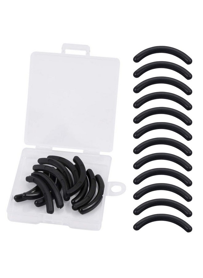CABAX - Curler Refills Eyelash Curler Refill Pads Silicone Rubber Curler Replacement Refills Pads For Universal Eyelash Curler With A Clear Storage Box Black 12 Pcs - Image 1