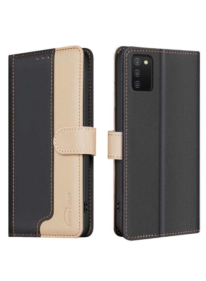 اس-توب جراب لهاتف Samsung Galaxy A03s / A02s، جراب هاتف جلدي مضاد للسرقة بتقنية RFID متطابق الألوان - Image 1