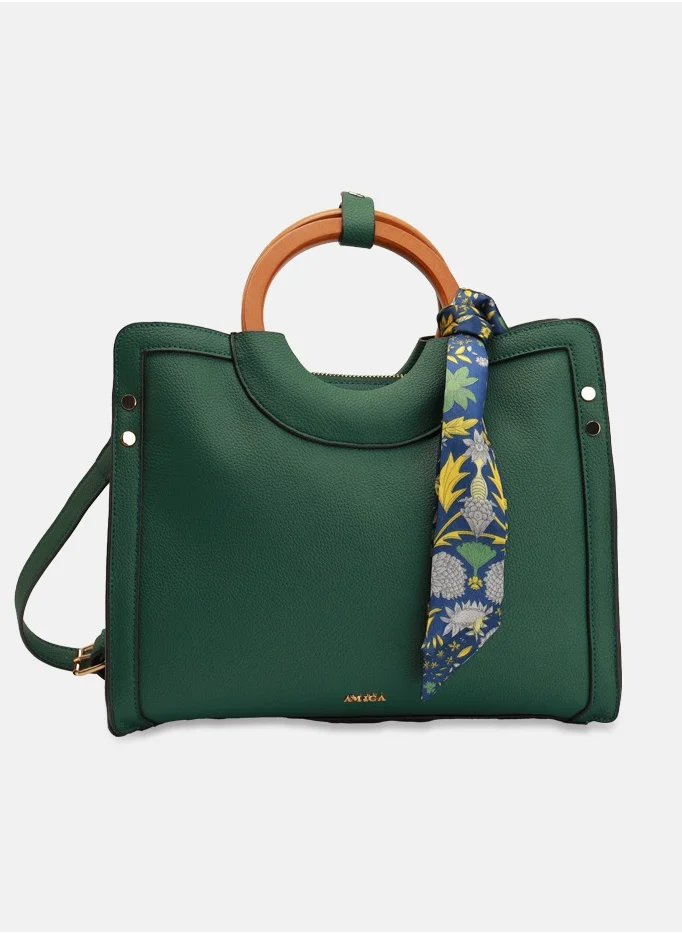 AMICA Sapphire Women's Satchel Handbag -Green