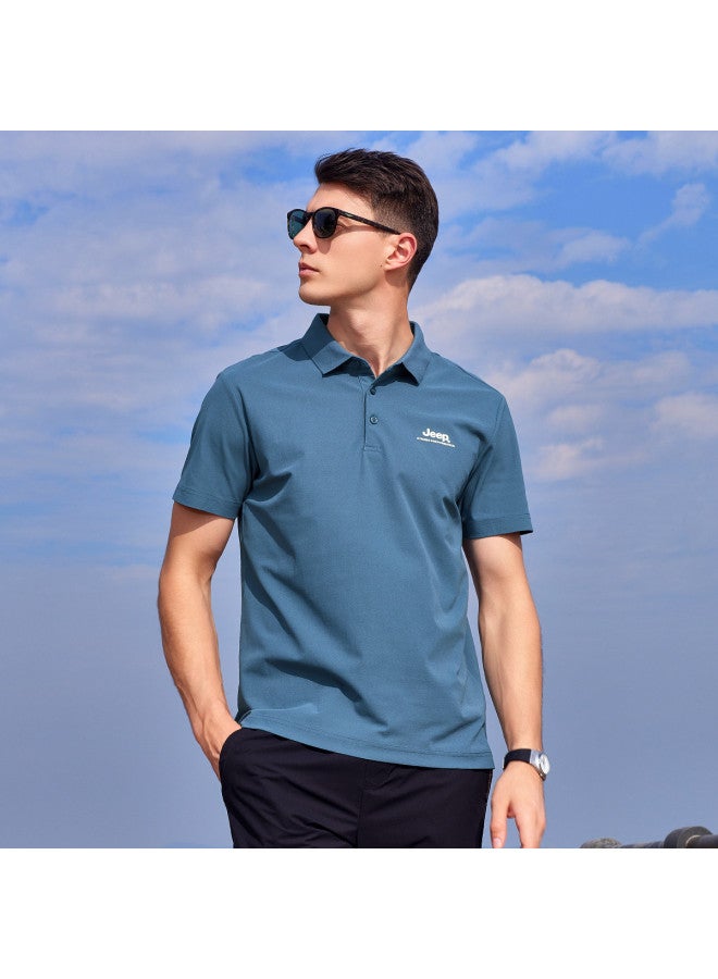 Jeep Men's Summer Classic Collar Short Sleeve Polo Shirt For Outdoor Commuting, Sports & Casual Wear - Image 4