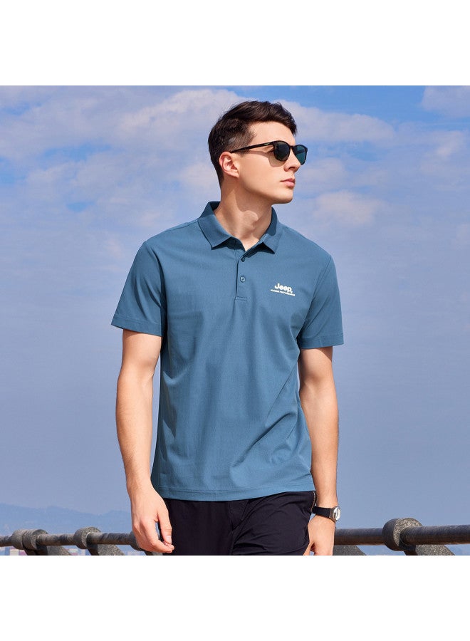 Jeep Men's Summer Classic Collar Short Sleeve Polo Shirt For Outdoor Commuting, Sports & Casual Wear - Image 2
