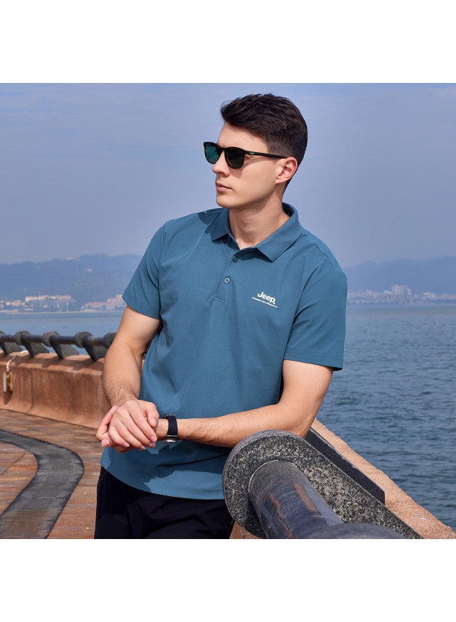 Jeep Men's Summer Classic Collar Short Sleeve Polo Shirt For Outdoor Commuting, Sports & Casual Wear - Image 5
