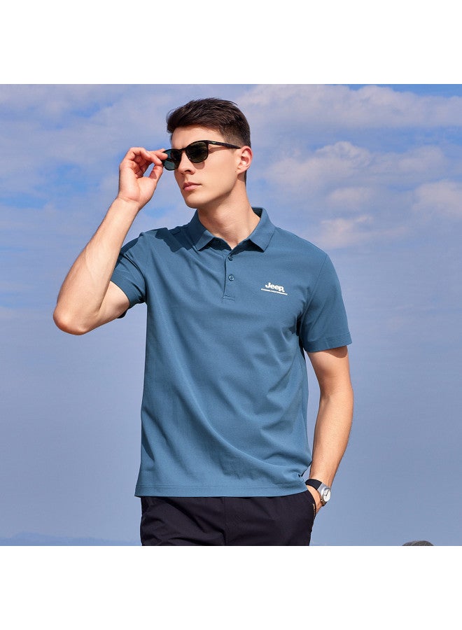 Jeep Men's Summer Classic Collar Short Sleeve Polo Shirt For Outdoor Commuting, Sports & Casual Wear - Image 3