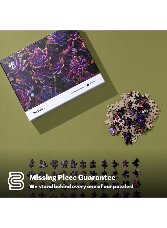 BetterCo. - Purple Succulents 1000 Piece - Difficult Jigsaw Puzzles 1000 Pieces - Challenge Yourself with 1000 Piece Puzzles for Adults, Teens, and Kids - Image 5