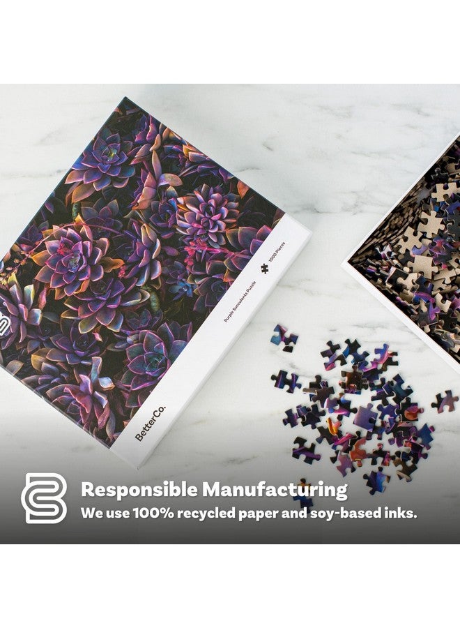 BetterCo. - Purple Succulents 1000 Piece - Difficult Jigsaw Puzzles 1000 Pieces - Challenge Yourself with 1000 Piece Puzzles for Adults, Teens, and Kids - Image 4