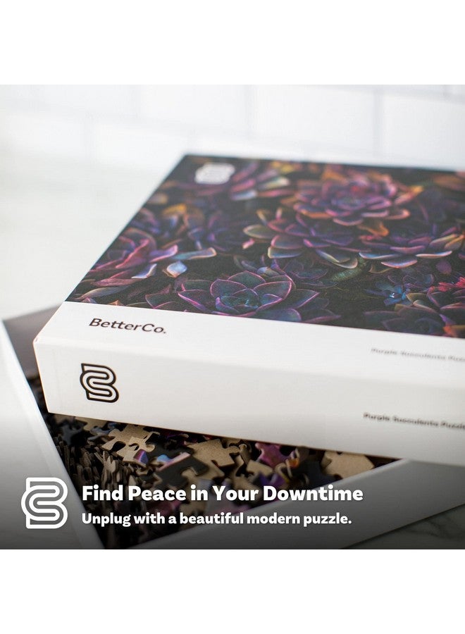 BetterCo. - Purple Succulents 1000 Piece - Difficult Jigsaw Puzzles 1000 Pieces - Challenge Yourself with 1000 Piece Puzzles for Adults, Teens, and Kids - Image 2