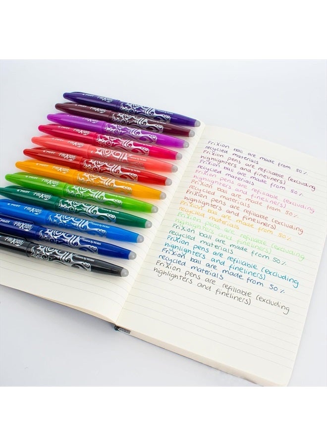PILOT Frixion Heat/Friction Erasable Rollerball Pen FR7 - Medium Line 0.7mm Tip Nib - Wallet Pack of 3 (Green)  - Image 4