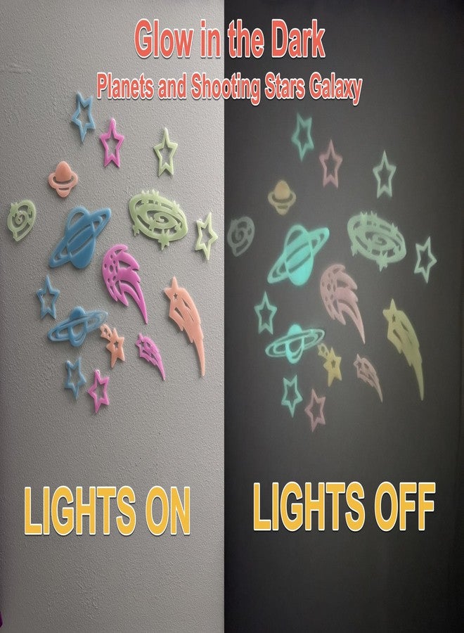 eMart4U Glow in The Dark Ceiling Stickers – 30pcs Shooting Stars & Planets Wall Decals, Luminous Kids Room Decor, Safe PVC, Easy to Apply, Perfect for Bedrooms & Nurseries - Image 4