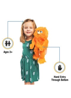 Silly Puppets 14" Orange Monster, Hand Puppet  - Image 2