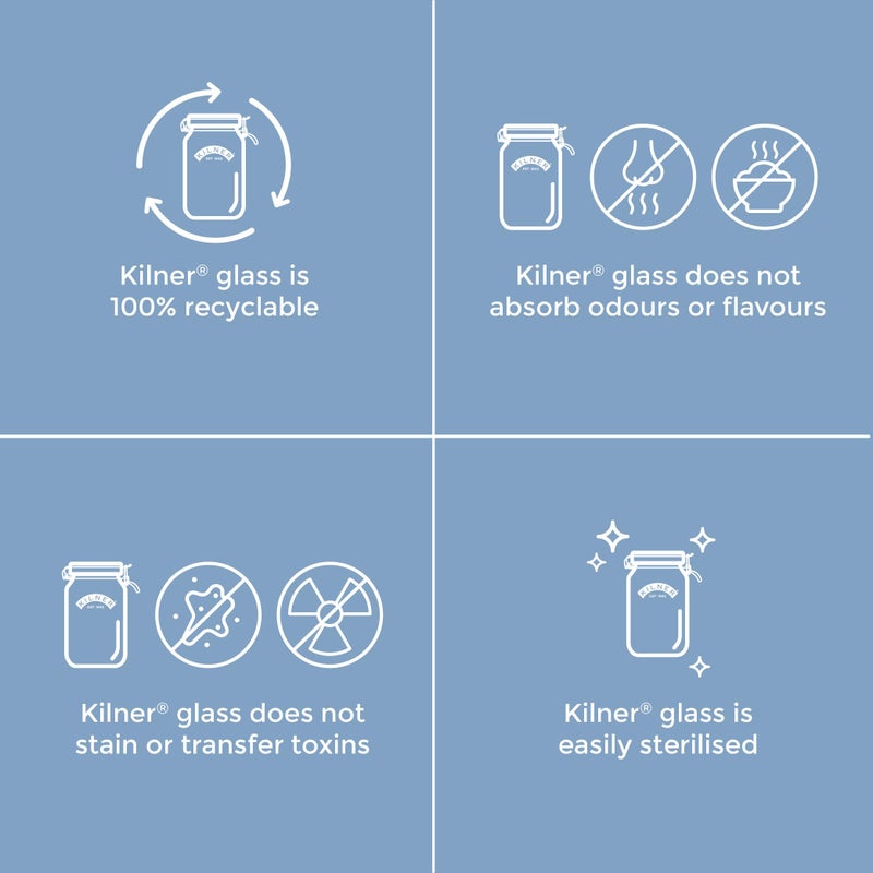 Kilner Round Swing Top Glass Jar | 1L - Image 4