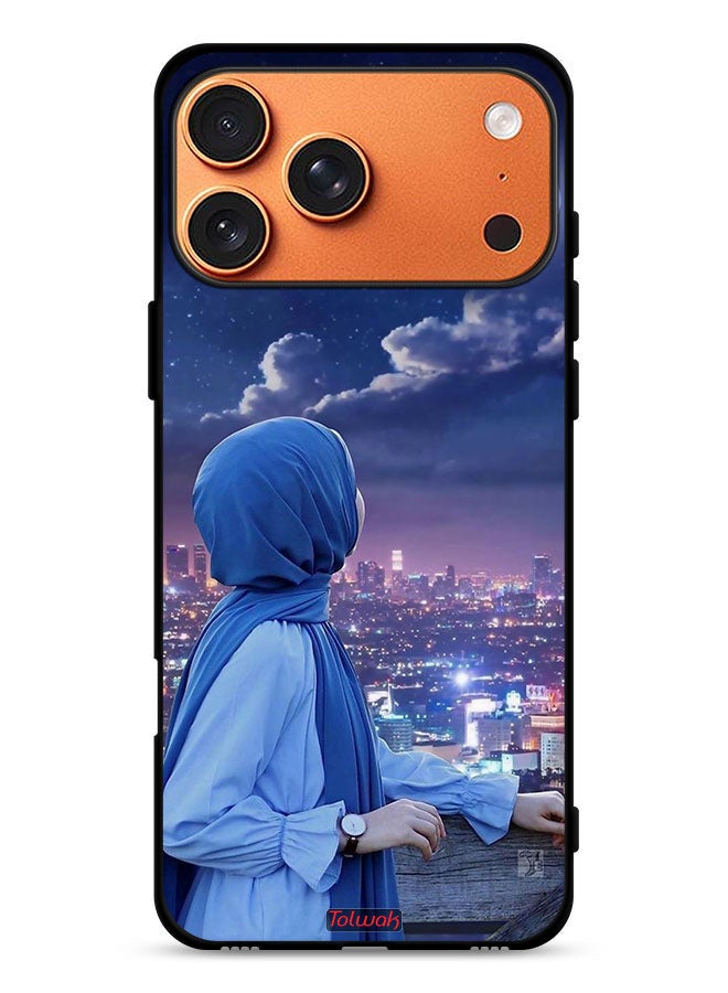 Tolwak Apple iPhone 17 Pro Max Protective Case Cover Looking At Moon Hijab Girl - Image 1