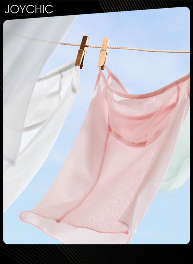 Joychic قناع واقي من الشمس صيفي من الحرير الجليدي للنساء لممارسة رياضة الجولف في الهواء الطلق ومضاد للبعوض ومضاد للأشعة فوق البنفسجية، قناع وجه قابل للتنفس باللون الأبيض - Image 3