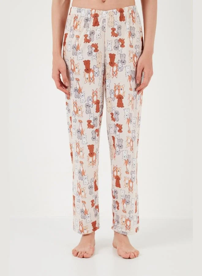 Lela  Lela Patterned Short-Sleeved Shirt Collar Woven Regular Fit Pajama Set for Women PAJAMAS SET 6571010 for Women | Best Price UAE