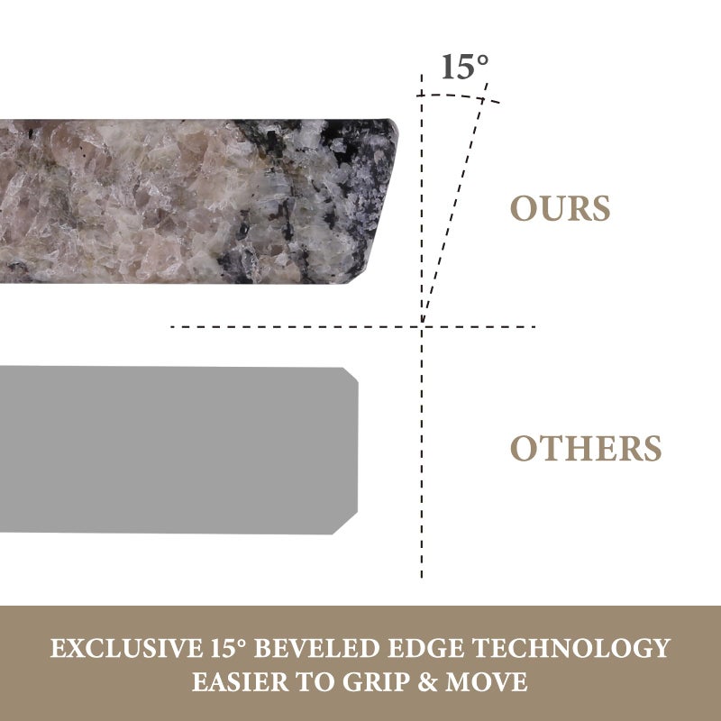 Koville Brazilian Natural Granite Cutting Board for Kitchen, 16x20inch Extra Large Hand Crafted Stone Slab for Cheese, Charcuterie, Pastry Board - Wedding Gift, House Warming Gift - Image 5