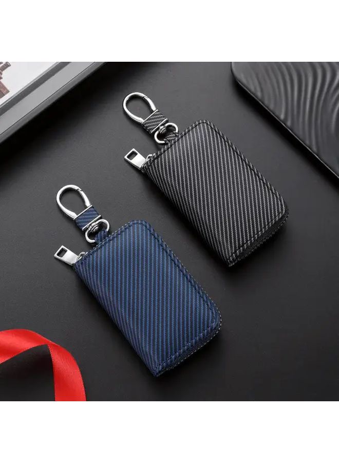 Mini Key Holder For All Car Models Silvery Multifunctional Key Case With Key Cover Compact Portable Keychain Organizer For Car Keys Fobs Starters - Image 4