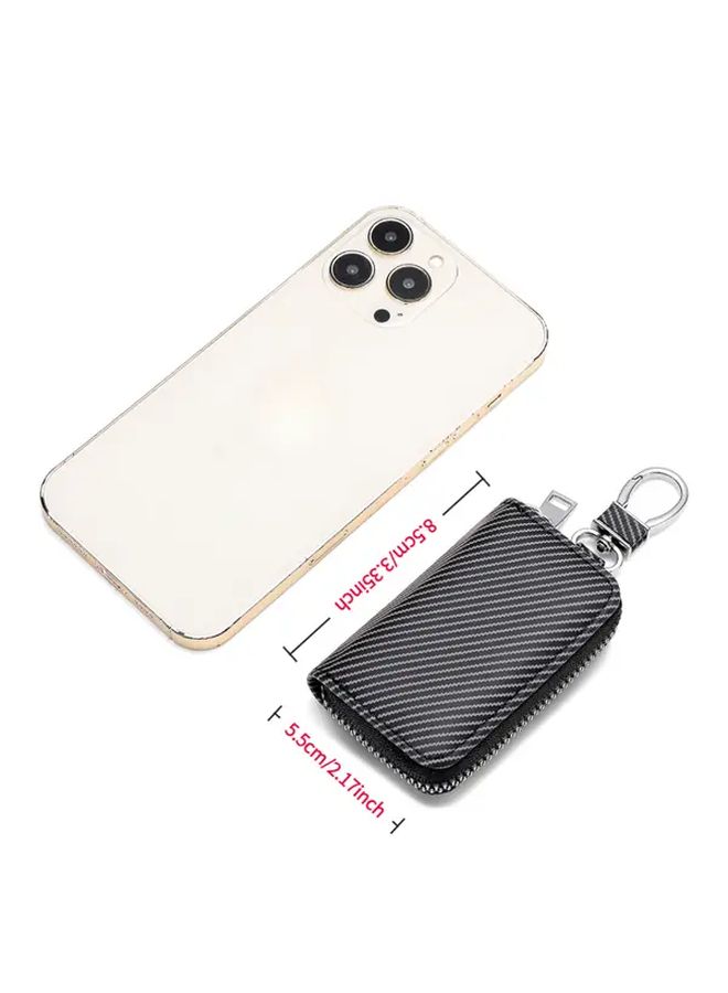 Mini Key Holder For All Car Models Silvery Multifunctional Key Case With Key Cover Compact Portable Keychain Organizer For Car Keys Fobs Starters - Image 5