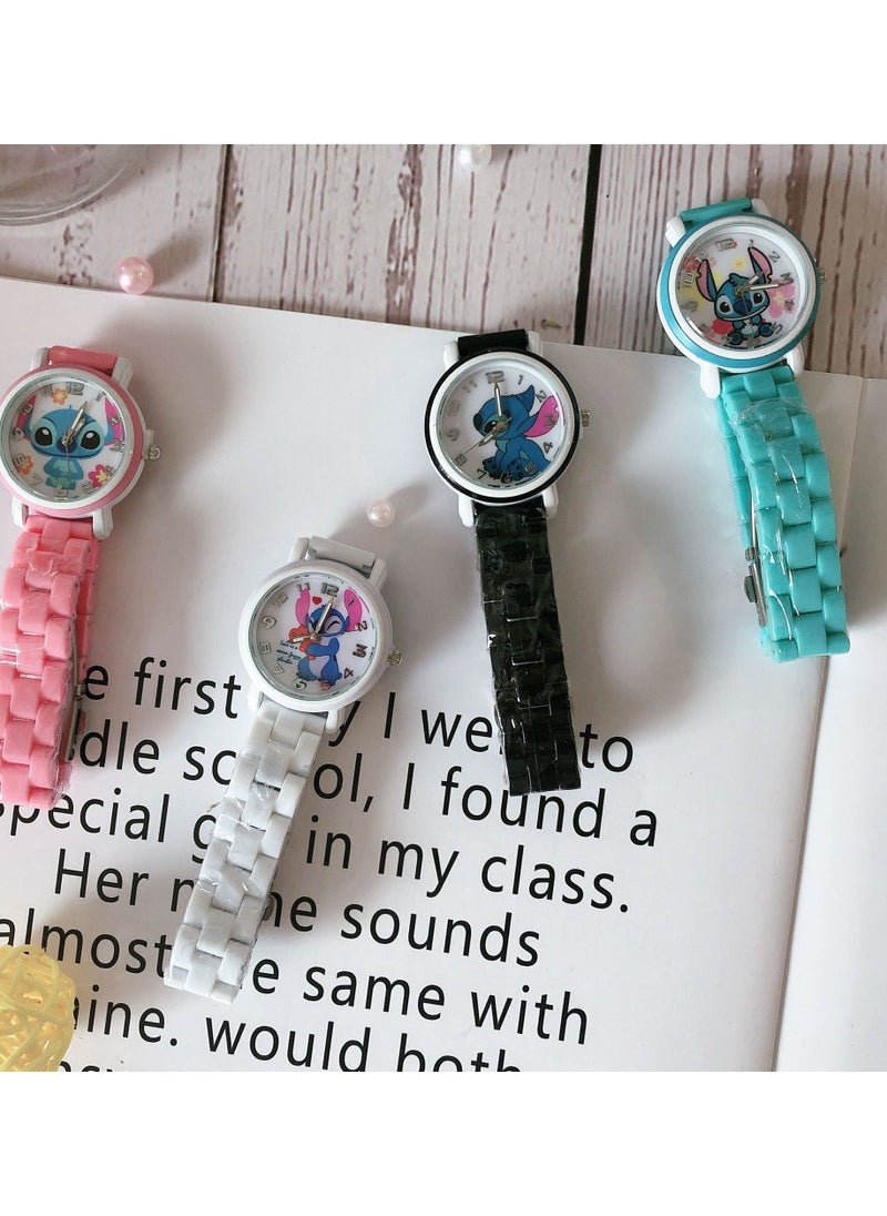 Stitch Children's Cartoon Waterproof Student Watch Sky Blue - Image 3