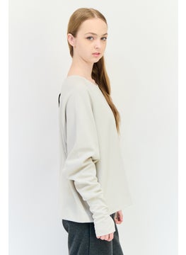 Adidas Adidas X Parley Women Sportswear Fit Long Sleeve Outdoor Sweatshirt, Beige  - Image 4