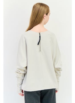 Adidas Adidas X Parley Women Sportswear Fit Long Sleeve Outdoor Sweatshirt, Beige  - Image 3