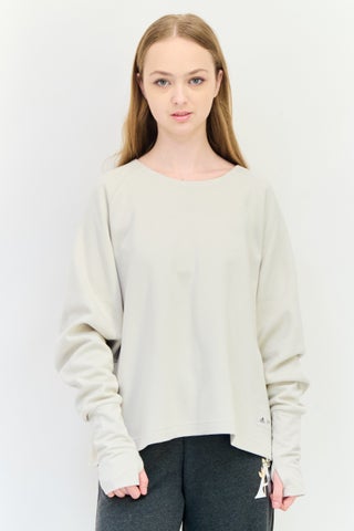 Adidas X Parley Women Sportswear Fit Long Sleeve Outdoor Sweatshirt, Beige - pzsku/ZBD286E118F476A1E3658Z/45/1747145380/eb1289f8-e359-42ed-9d29-f7a0d8bedaba
