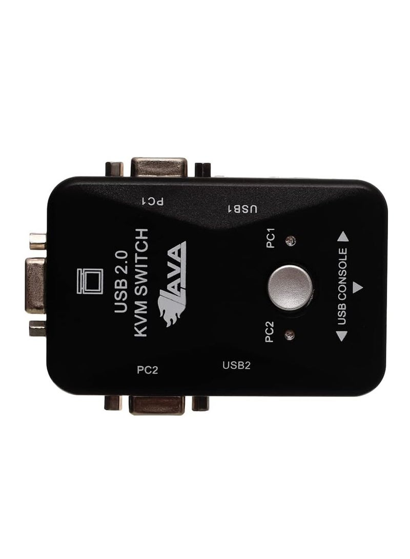 2 Ports High Definition USB 2.0 KVM Switch Box for PC/Monitor/Keyboard/Mouse Control - Image 2