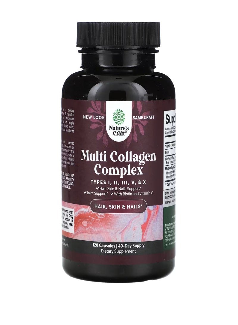 Nature's Craft Multi Collagen Complex, 120 Capsules