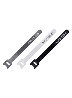 NAVODESK Navodesk Premium Nylon Cable Ties, 15 PCs Reusable Hook & Loop Velcro Cable Straps, Wire Ties, Cord/Cable Organizer for Computer, Adjustable Fastening Loop for Tidy Cable Management (6 inches)  - Image 1