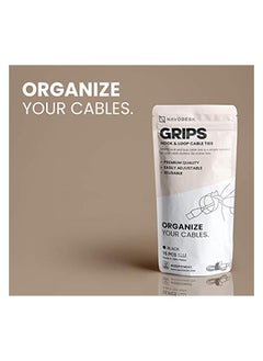 NAVODESK Navodesk Premium Nylon Cable Ties, 15 PCs Reusable Hook & Loop Velcro Cable Straps, Wire Ties, Cord/Cable Organizer for Computer, Adjustable Fastening Loop for Tidy Cable Management (6 inches)  - Image 5
