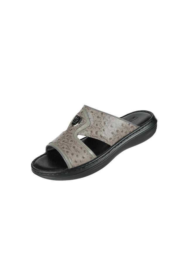 barjeel uno 008-3605 Barjeel Uno Mens Arabic Sandals 21410-60 Grey - Image 1