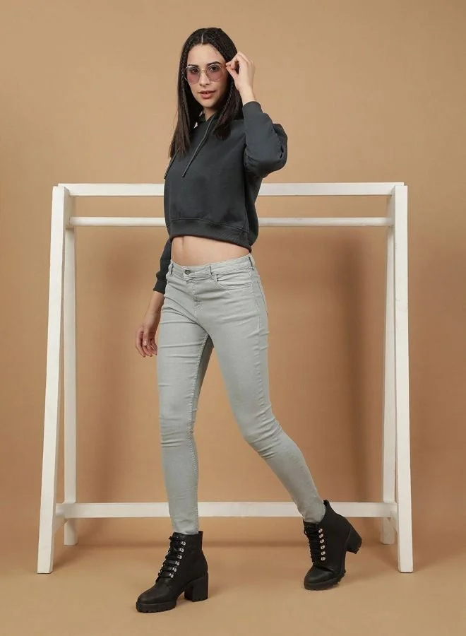 Freehand  Women Regular Fit Solid Hooded Neck Long Sleeve Overhead-Hooded Sweatshirt  | Best Price UAE