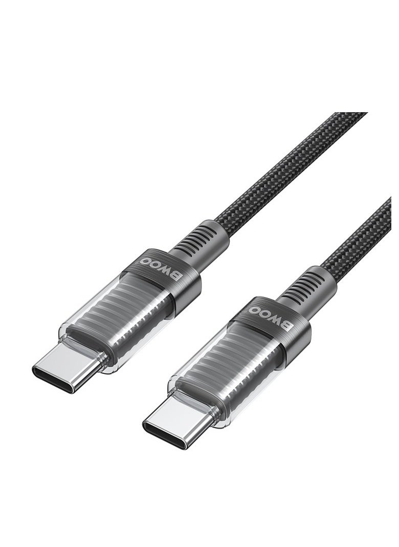 BWOO Bwoo Charging & Data Cable   USB-C to USB-C cable PD 60W nylon braided 1M for Iphone, Ipad & Android  - Image 2