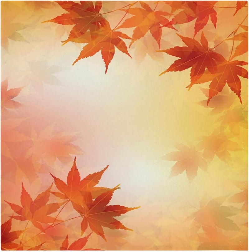 senya Thanksgiving Day Cloth Napkins Set of 6 Autumn Leaves Golden Maple Square Premium Polyester Table Linen for Thanksgiving Day Dinner Parties - Image 2