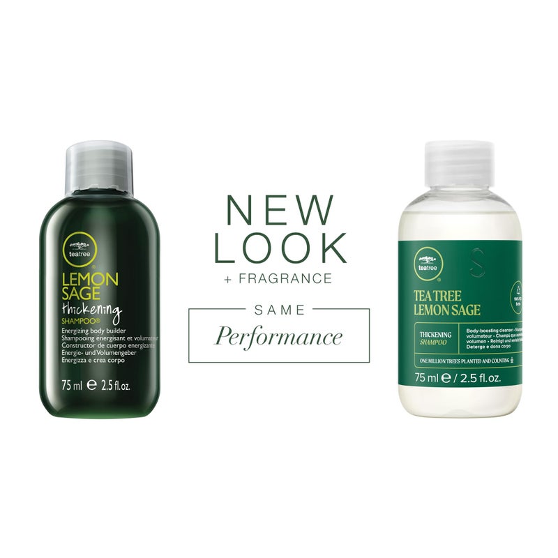 Tea Tree Lemon Sage Thickening Shampoo, Builds Body + Boosts Volume, For Fine Hair, 2.5 fl. oz. - Image 2