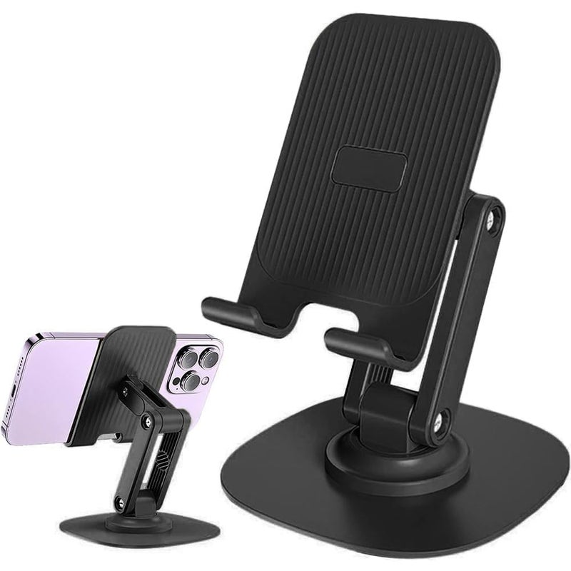 keeshar DeskPro K7 Adjustable Mobile Phone Stand with Metal Base | Desktop Holder for Smartphones & - Image 1