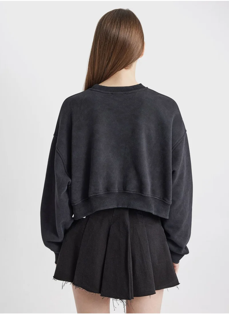 DeFacto Crop Sweatshirt