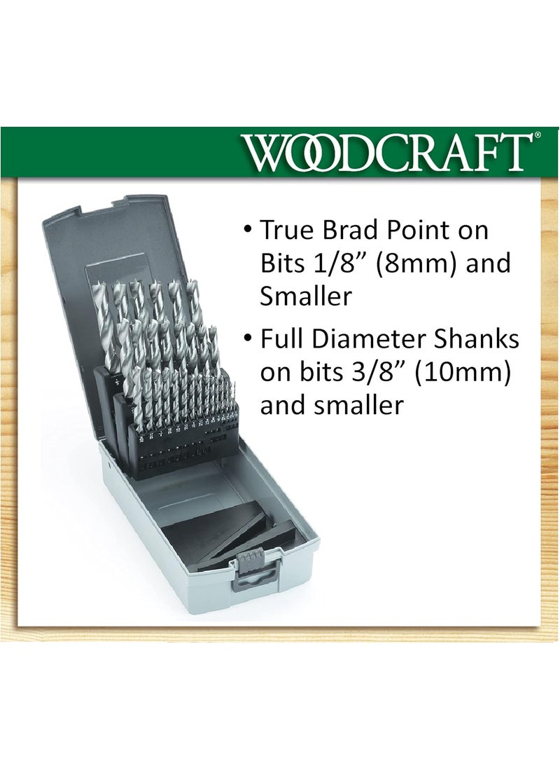 WOODRIVER WOODRIVER 29 Piece Fractional Inch Brad Point Drill Bit Index Set  - Image 4
