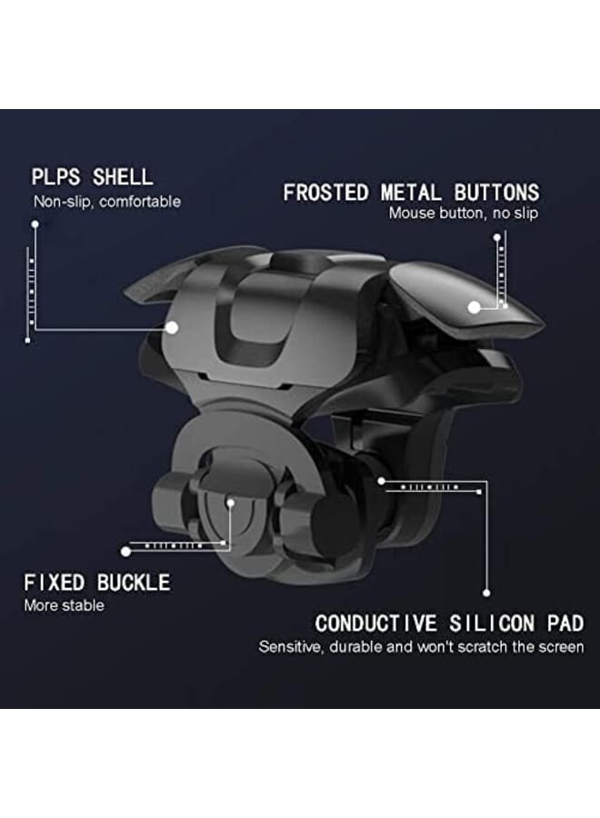 Mobile Shooting Games Fire Trigger Pubg Cod Portable Gaming Grip Sensitive Shoot Aim Joysticks Aim on L1R1 Shooter Joystick For Iphone Android Phone Game Pad Accesorios，Black - Image 2