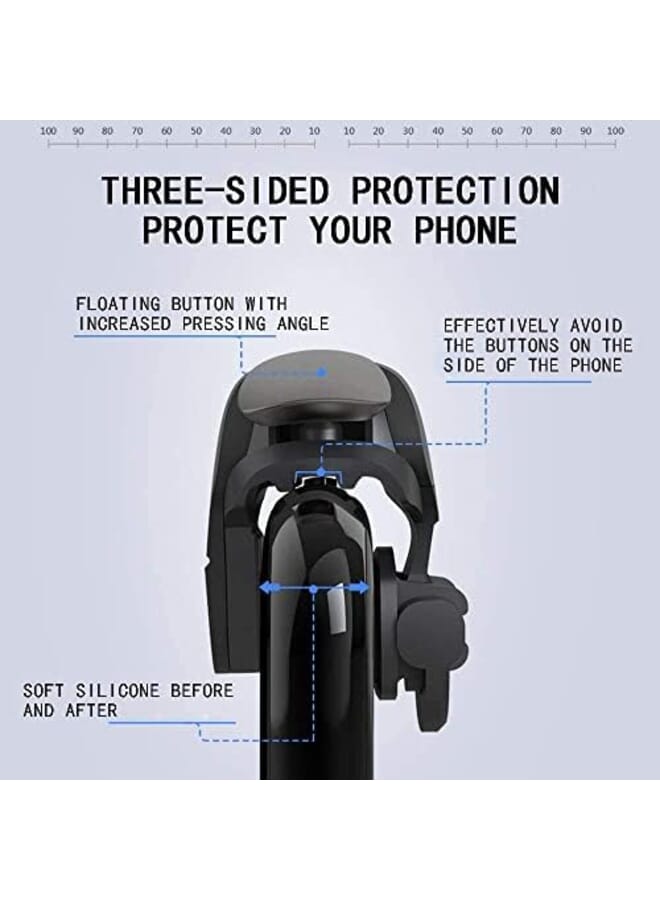 Mobile Shooting Games Fire Trigger Pubg Cod Portable Gaming Grip Sensitive Shoot Aim Joysticks Aim on L1R1 Shooter Joystick For Iphone Android Phone Game Pad Accesorios，Black - Image 3