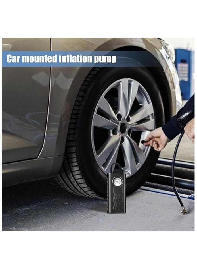 منفاخ هواء لاسلكي محمول للسيارات – كمبروسر هواء قابل للشحن بمقياس ضغط أنالوج – مناسب لإطارات السيارات والدراجات – تصميم مدمج وسهل الاستخدام - Image 2