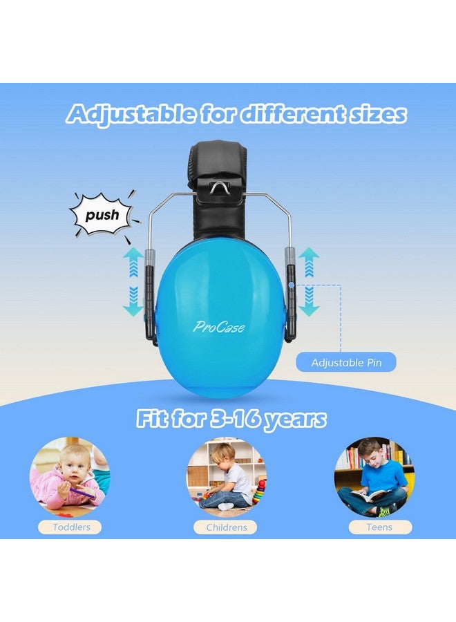 ProCase Noise Cancelling Headphones for Kids Toddler, SNR 27dB Noise Reduction Ear Muffs, Hearing Protection for Monster Jam, Concerts, Fireworks, Shooting, Air Show, Autism Sensory Needs -Blue - Image 3