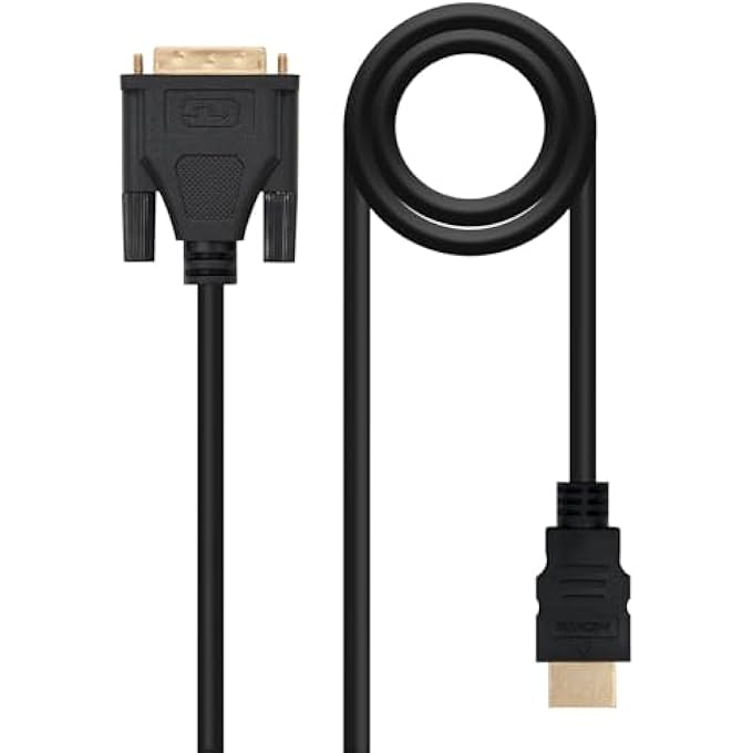 rayihni DVI TO HDMI CABLE WITH DVI 18+1 MALE TO HDMI TYPE A MALE, LENGTH 3.0 METRES, IDEAL FOR CONNECTING DEVICES WITH DVI OUTPUT TO DISPLAYS WITH HDMI INPUT - Image 1
