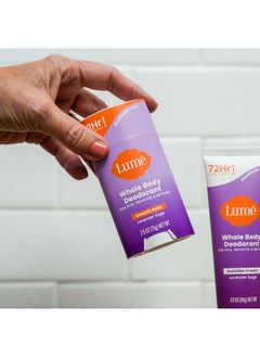 Lume Lume Skin Care Gift Set for Women, Whole Body Deodorant Starter Pack - Smooth Solid Stick, Invisible Cream Tube, Acidified Body Wash Mini & Deodorant Wipes - Aluminum Free Odor Control (Lavender Sage)  - Image 4