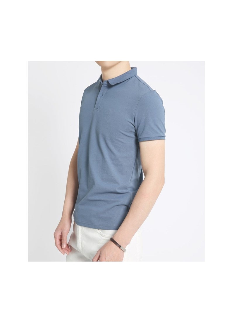 Loquat Squality Casual Men's Solid Color Commuting Polo Shirt With Lapel (Slightly one size smaller)  - Image 2
