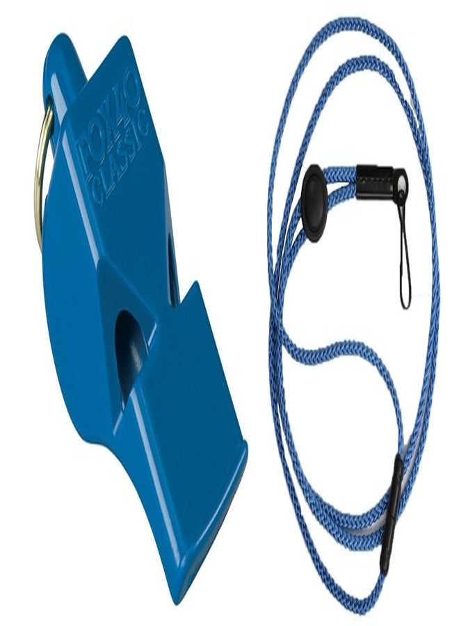 Fox 40 Classic Official Whistle with Break Away Lanyard blue