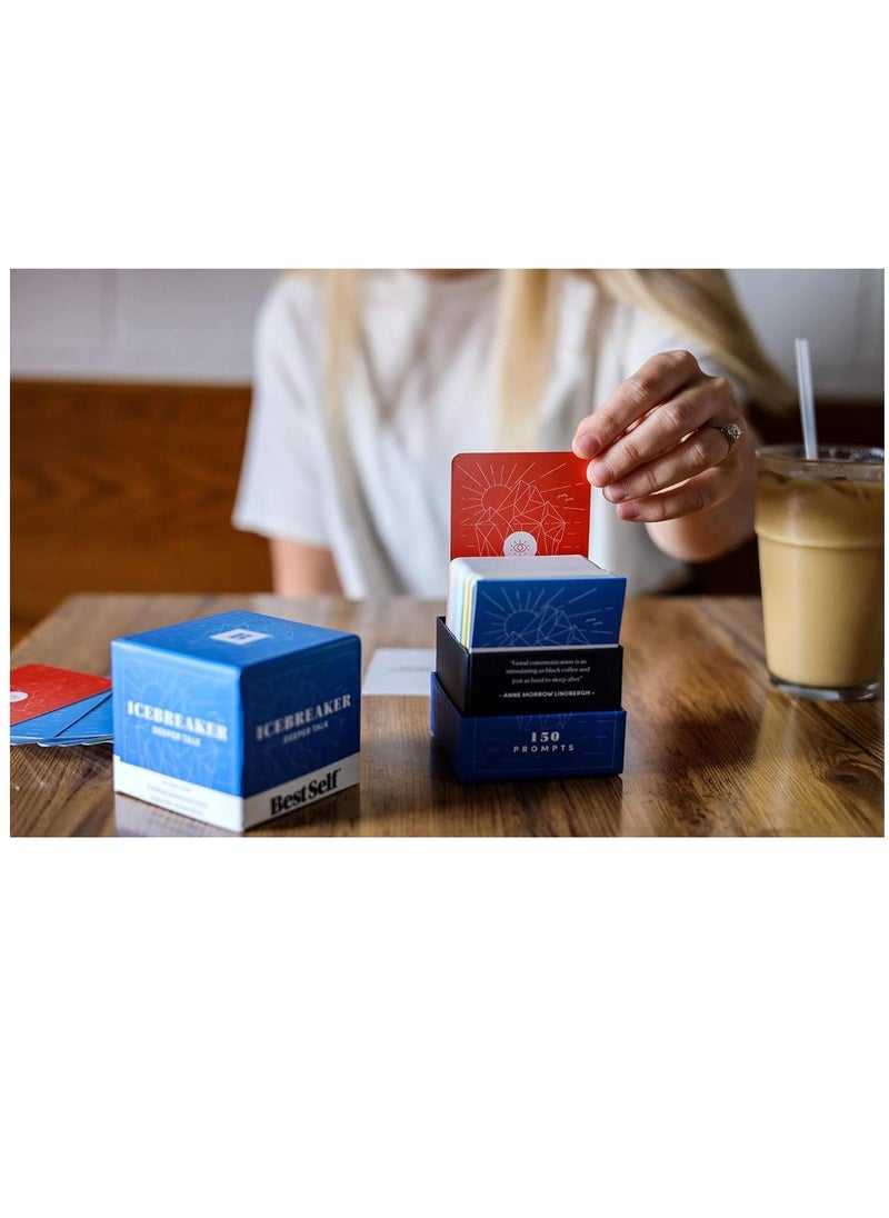 Y&D - Conversation Starter Icebreaker Deeper Talk Deck by BestSelf ― Powerful Conversation Cards To Grow And Strengthen Relationships By Cultivating Open Engaging And Meaningful Interactions ― 150 Prompts - Image 1