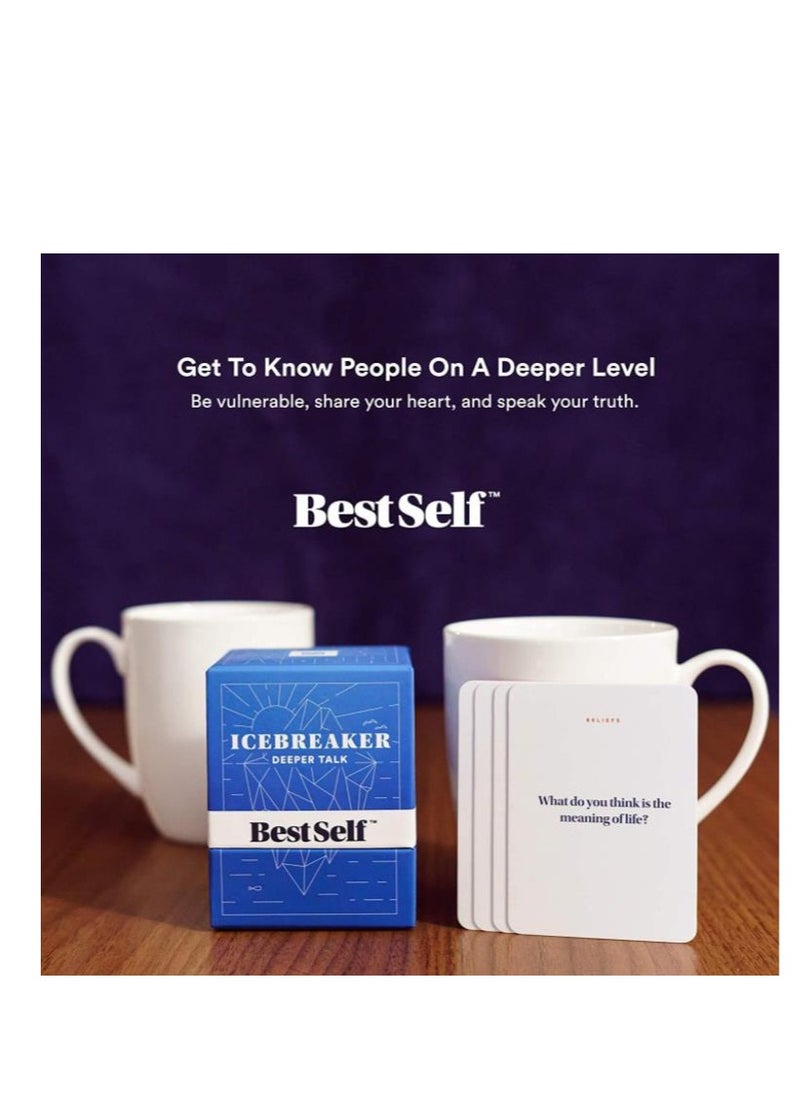 Y&D - Conversation Starter Icebreaker Deeper Talk Deck by BestSelf ― Powerful Conversation Cards To Grow And Strengthen Relationships By Cultivating Open Engaging And Meaningful Interactions ― 150 Prompts - Image 1