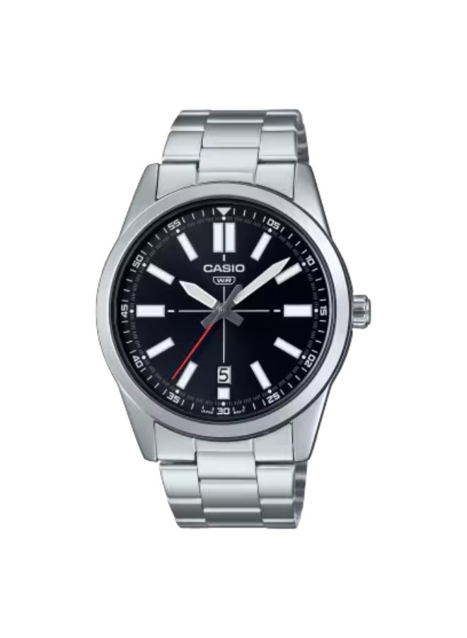 Men's Stainless Steel Analog Watch MTP-VD02D-1EUDF - 41 mm
