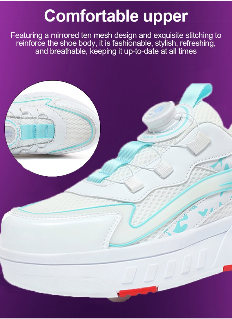 MaBaby Kids Roller Skate Shoes Fashion With Four Wheels Sport Sneaker Outdoor for Kids For Boys Girls  - Image 3