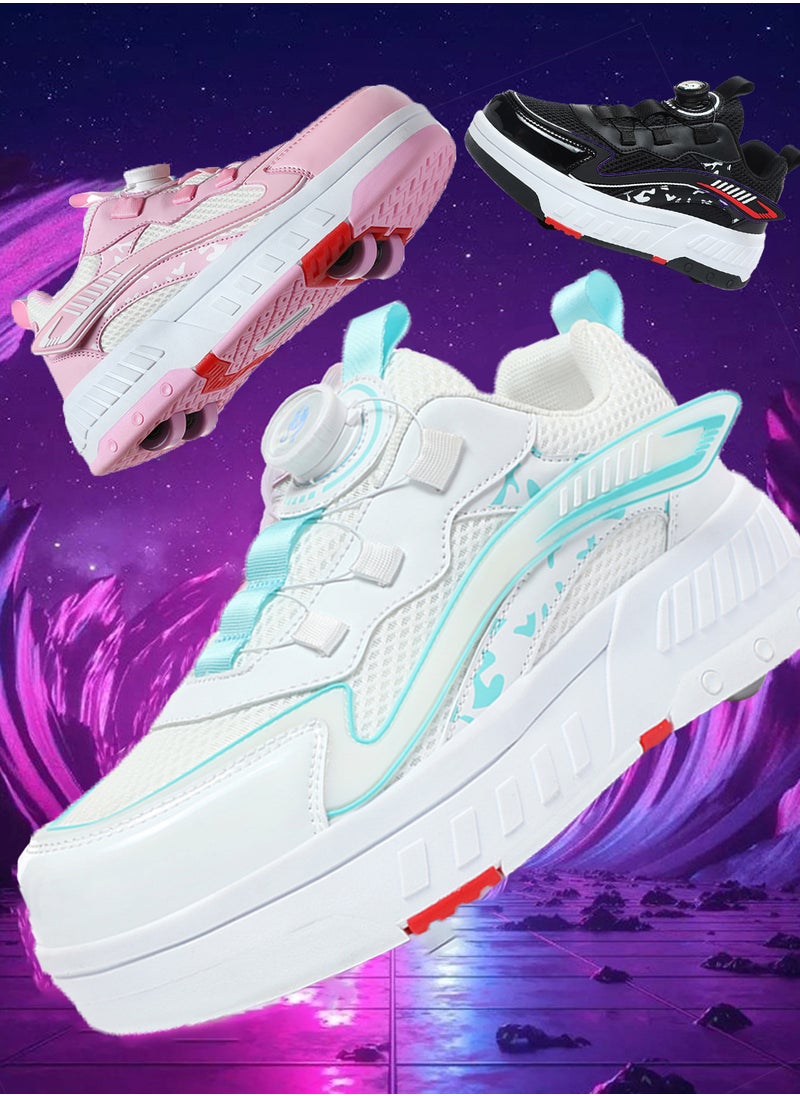 MaBaby Kids Roller Skate Shoes Fashion With Four Wheels Sport Sneaker Outdoor for Kids For Boys Girls  - Image 2